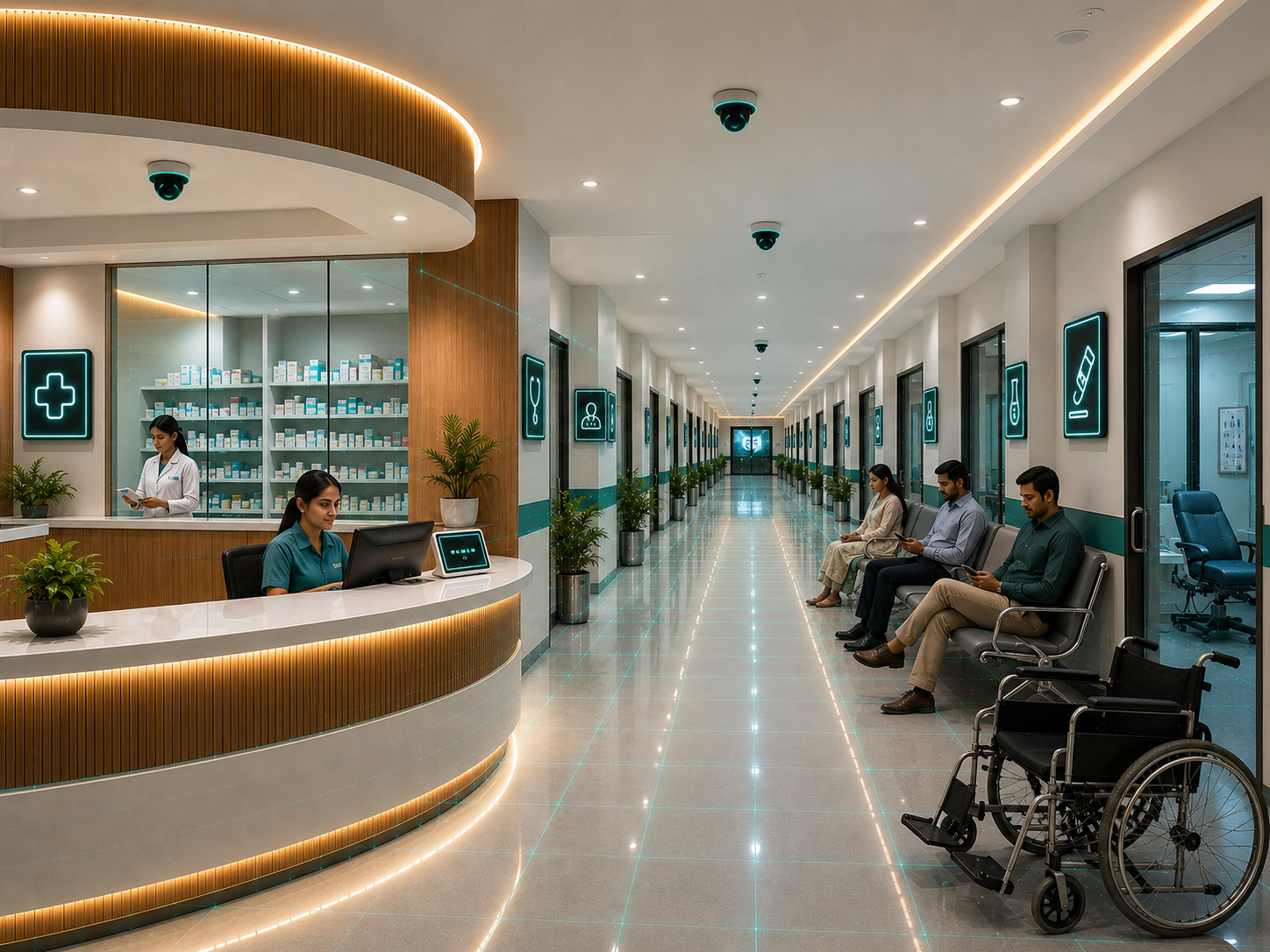 Office and clinic CCTV installation in Bistupur Jamshedpur — discreet reception monitoring by EYEZON