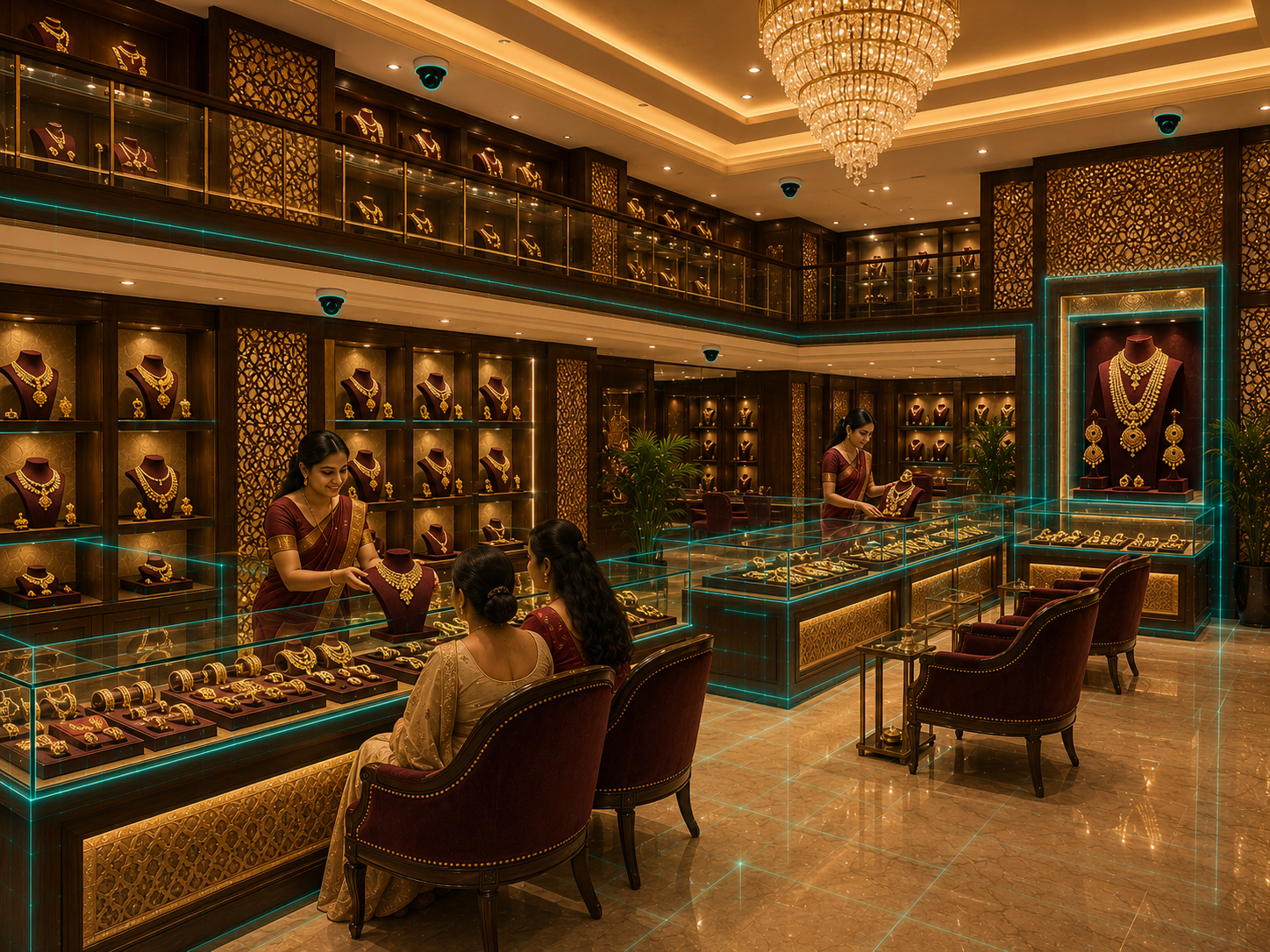 Jewellery store CCTV installation in Jamshedpur with insurance-audit-ready counter coverage — EYEZON