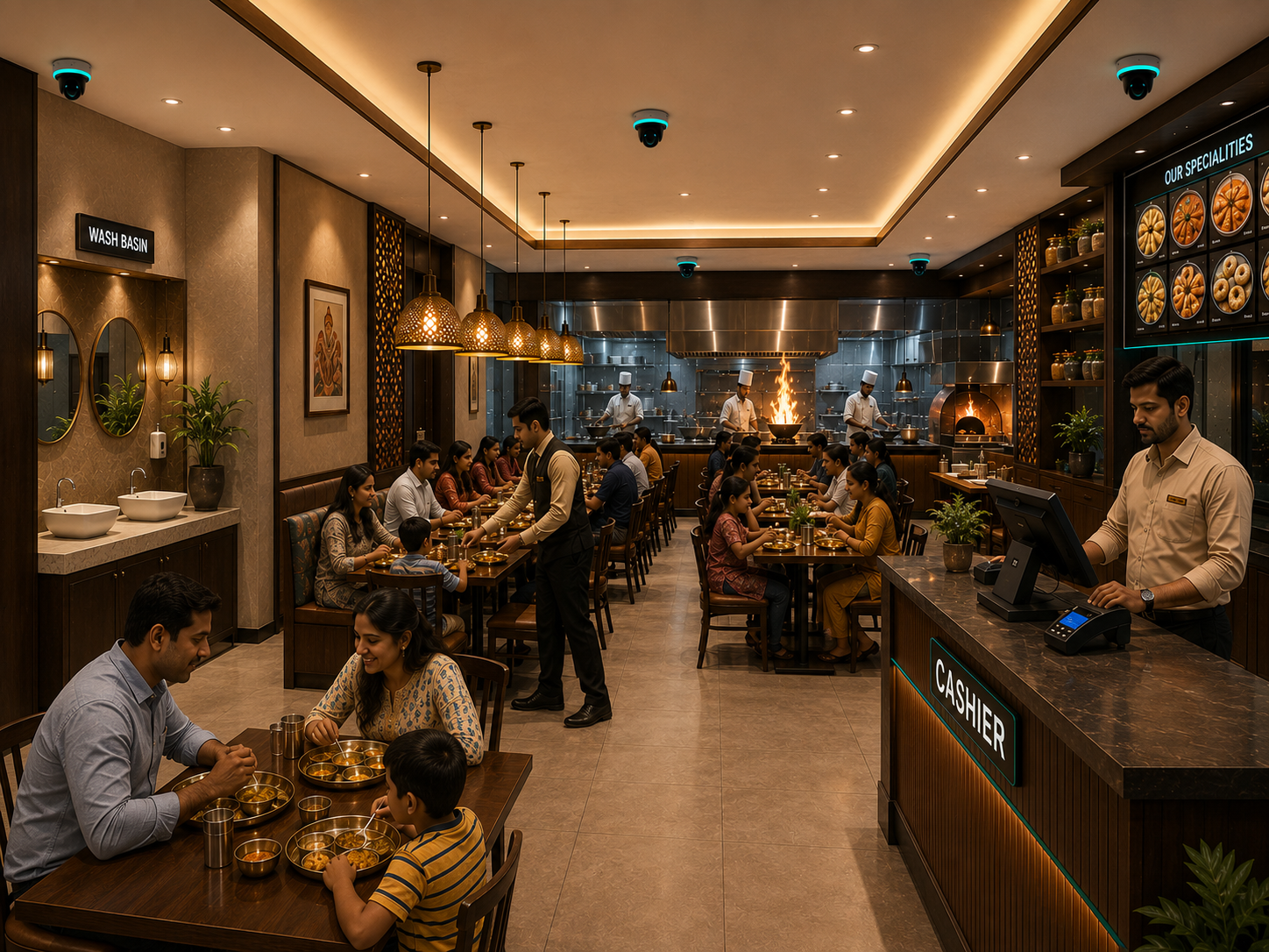 Restaurant CCTV installation in Jamshedpur — kitchen hygiene and billing monitoring by EYEZON